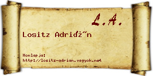 Lositz Adrián névjegykártya